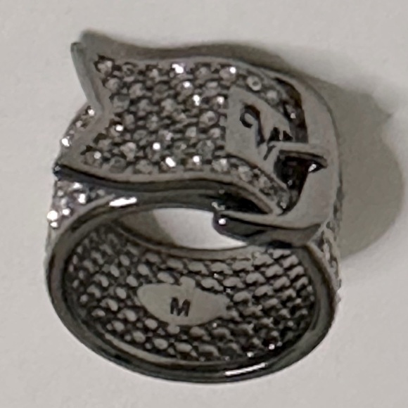 Sold out Vivienne Westwood dark gray / black sparkly signature band Ring - Picture 10 of 10